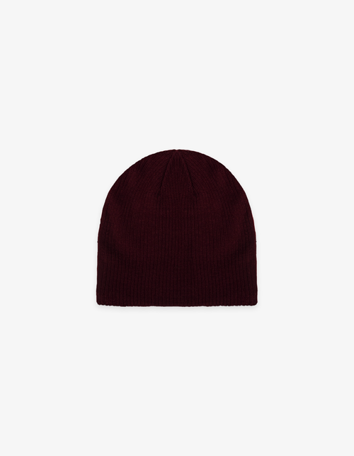 Burgundy Heavy Ripped Beanie
