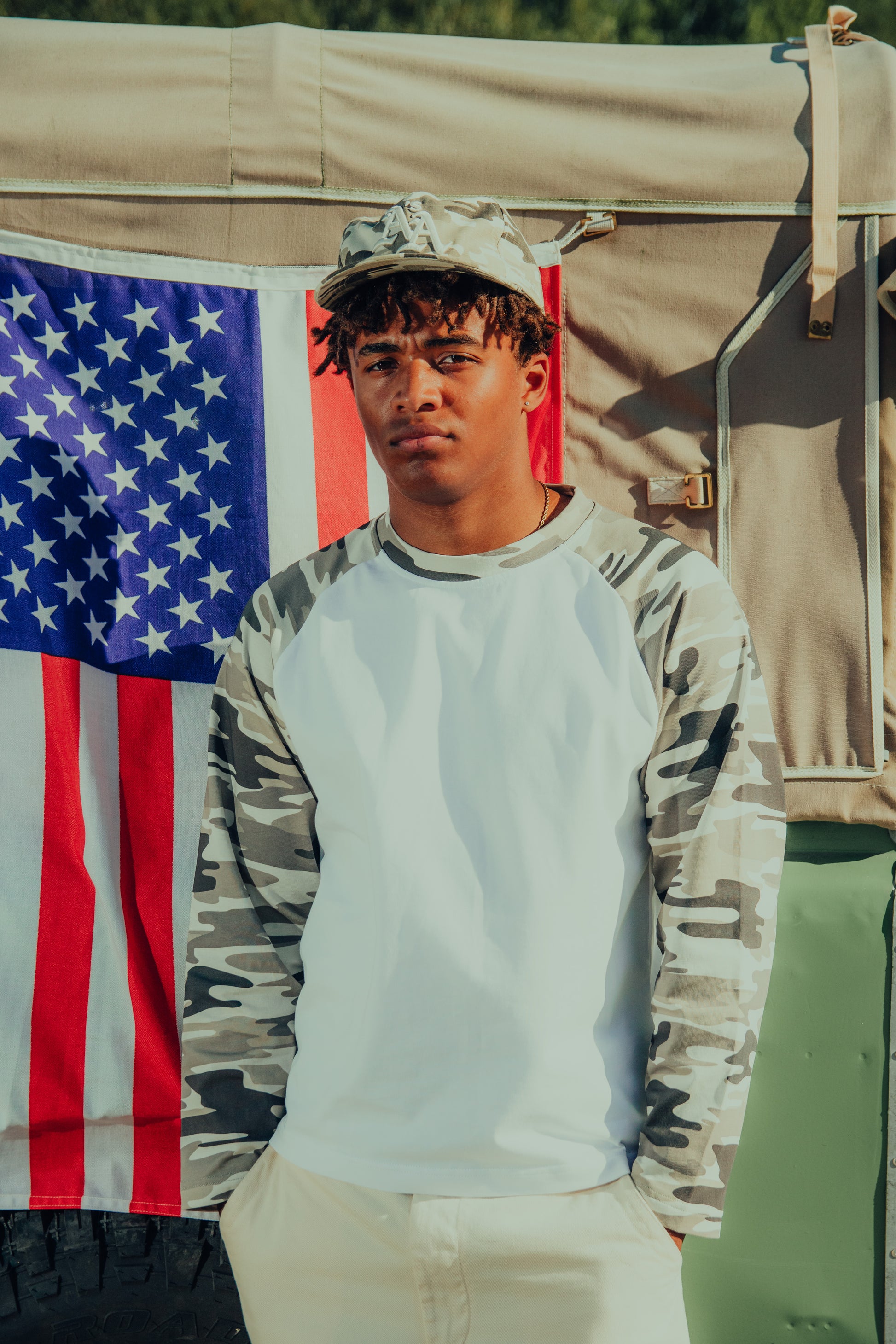 Desert camo snapback