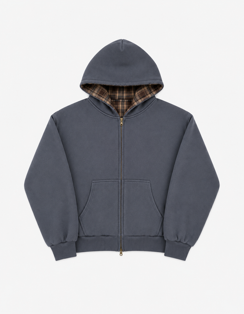 Reversible Plaid Zip Hoodie – Andre's Atelier