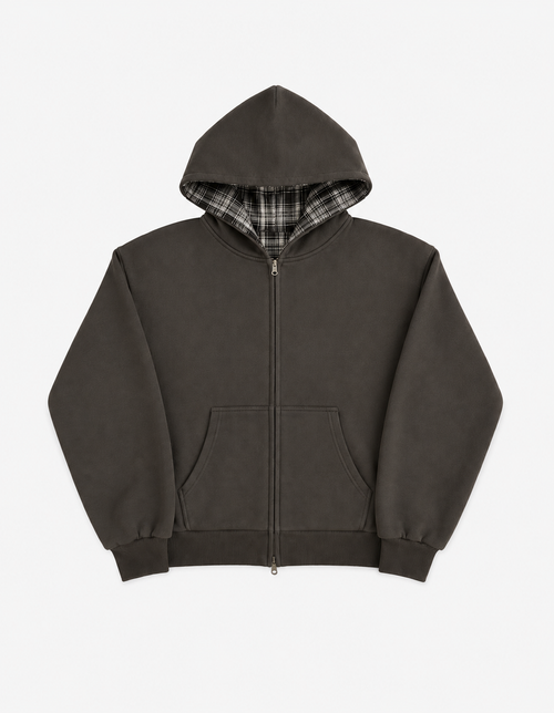 Reversible Plaid Zip Hoodie – Andre's Atelier