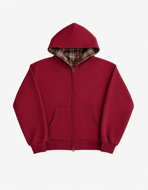 Reversible Plaid Zip Hoodie – Andre's Atelier