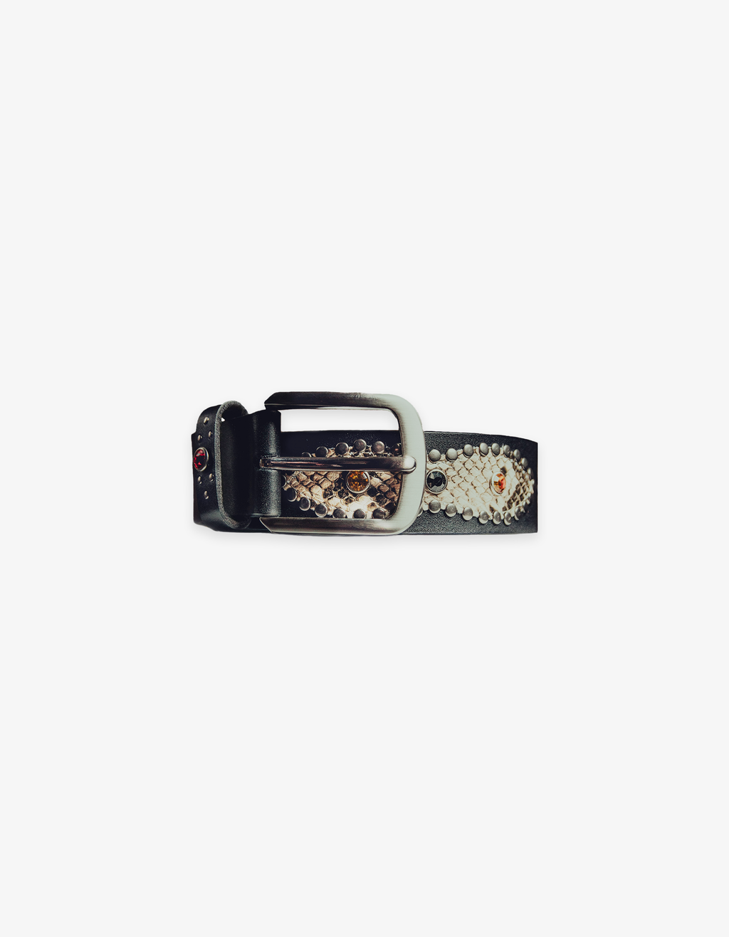 Studded Snakeskin Belt