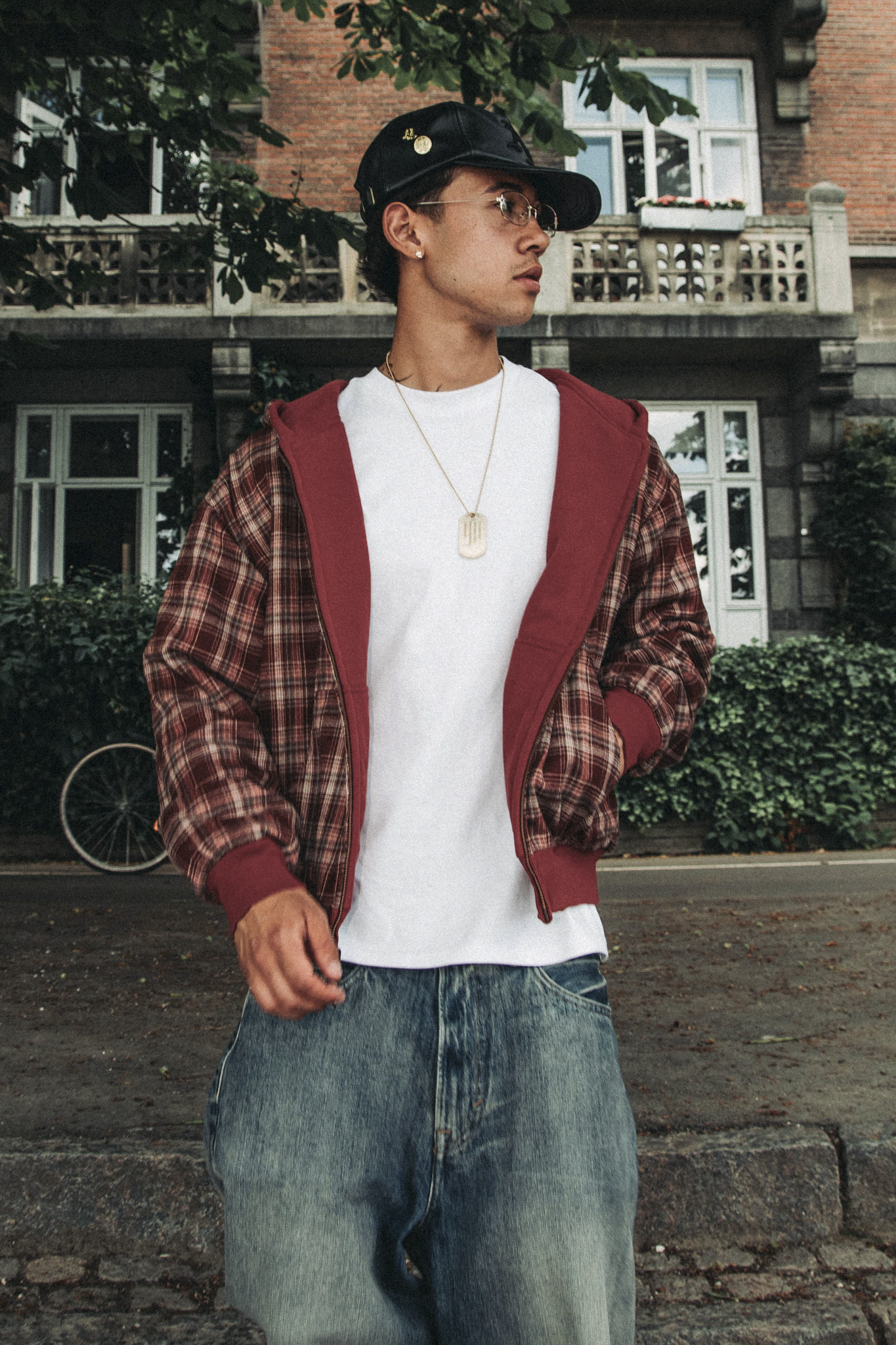 Reversible Plaid Zip Hoodie