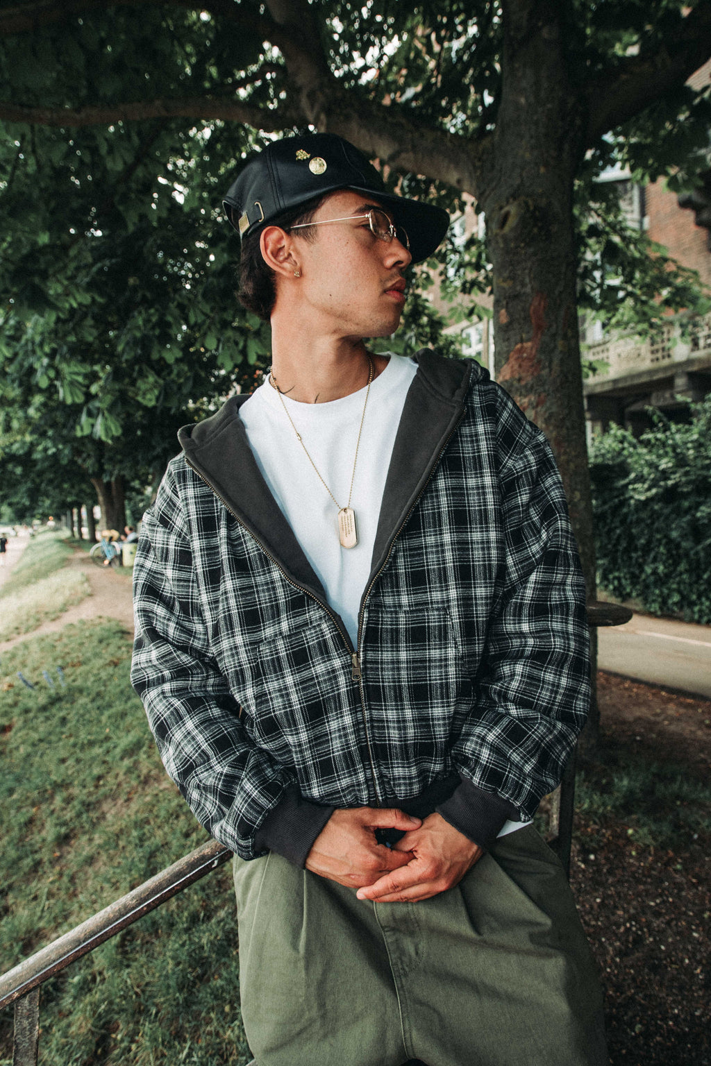 Reversible Plaid Zip Hoodie