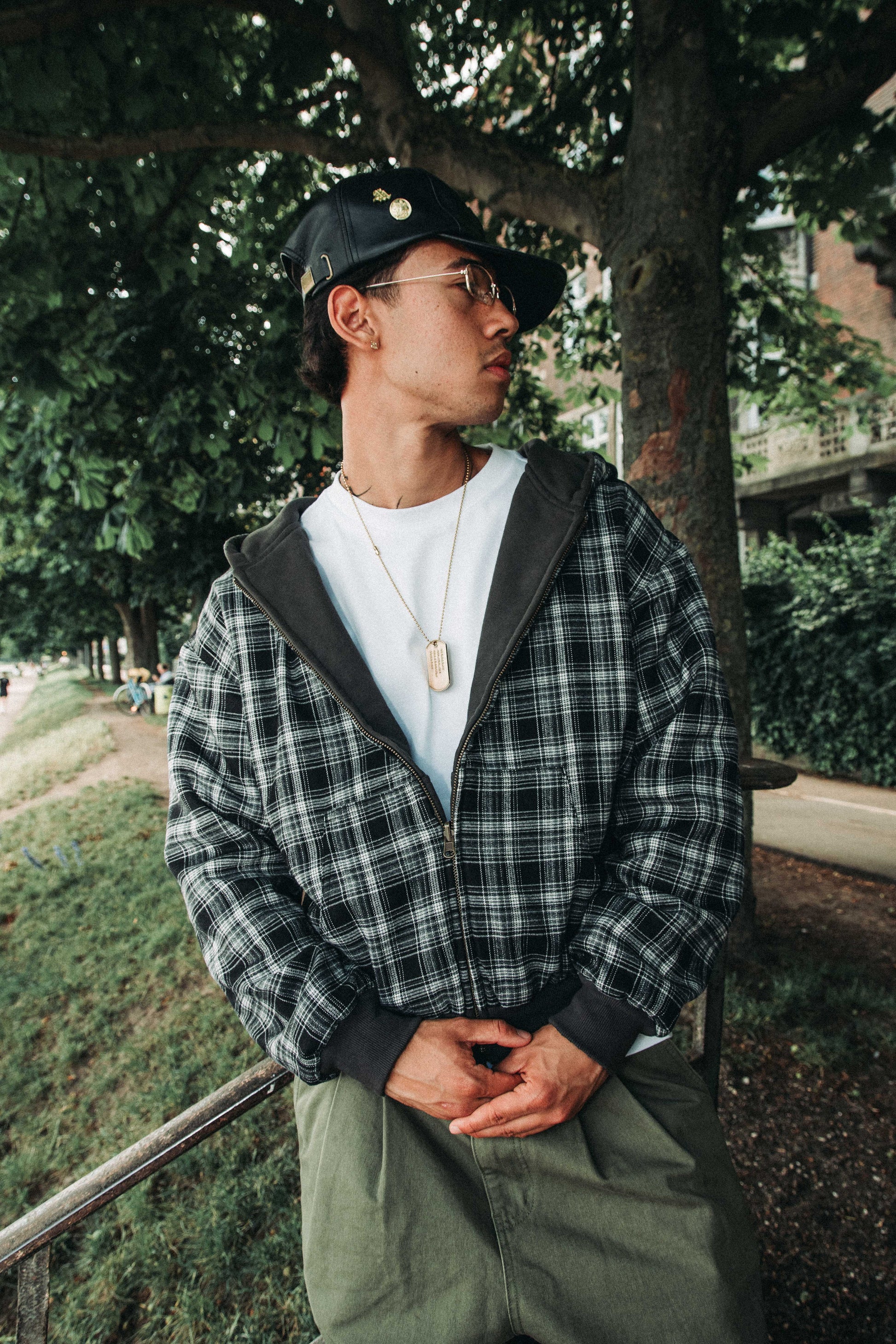 Reversible Plaid Zip Hoodie